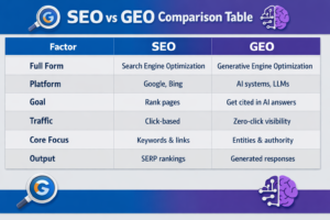 SEO vs GEO